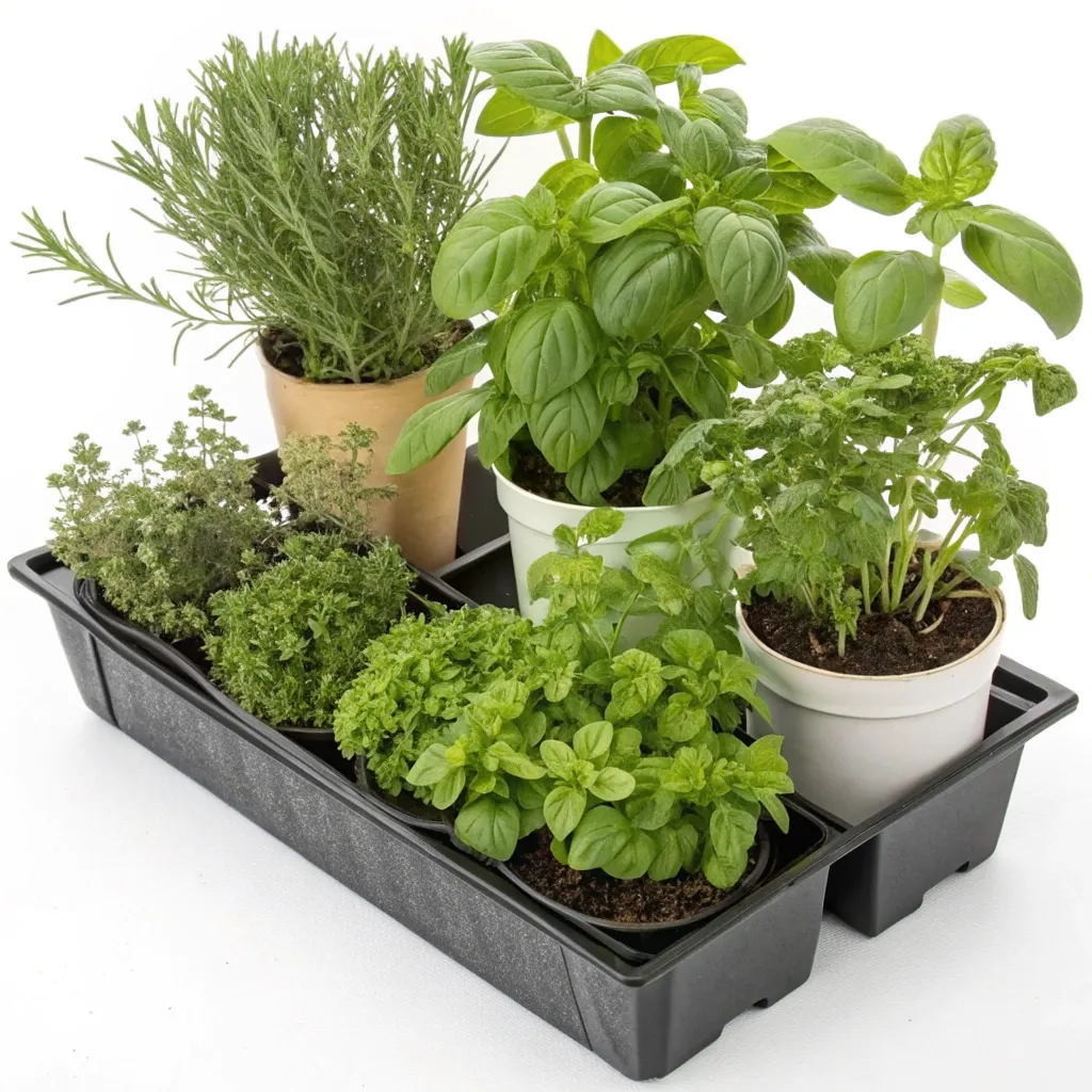 Complete herb garden kit with assorted herbs